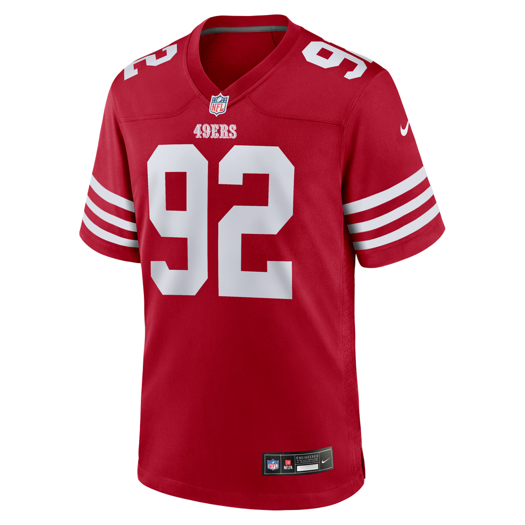 Yetur Gross-Matos San Francisco 49ers Nike Team Game Jersey -  Scarlet