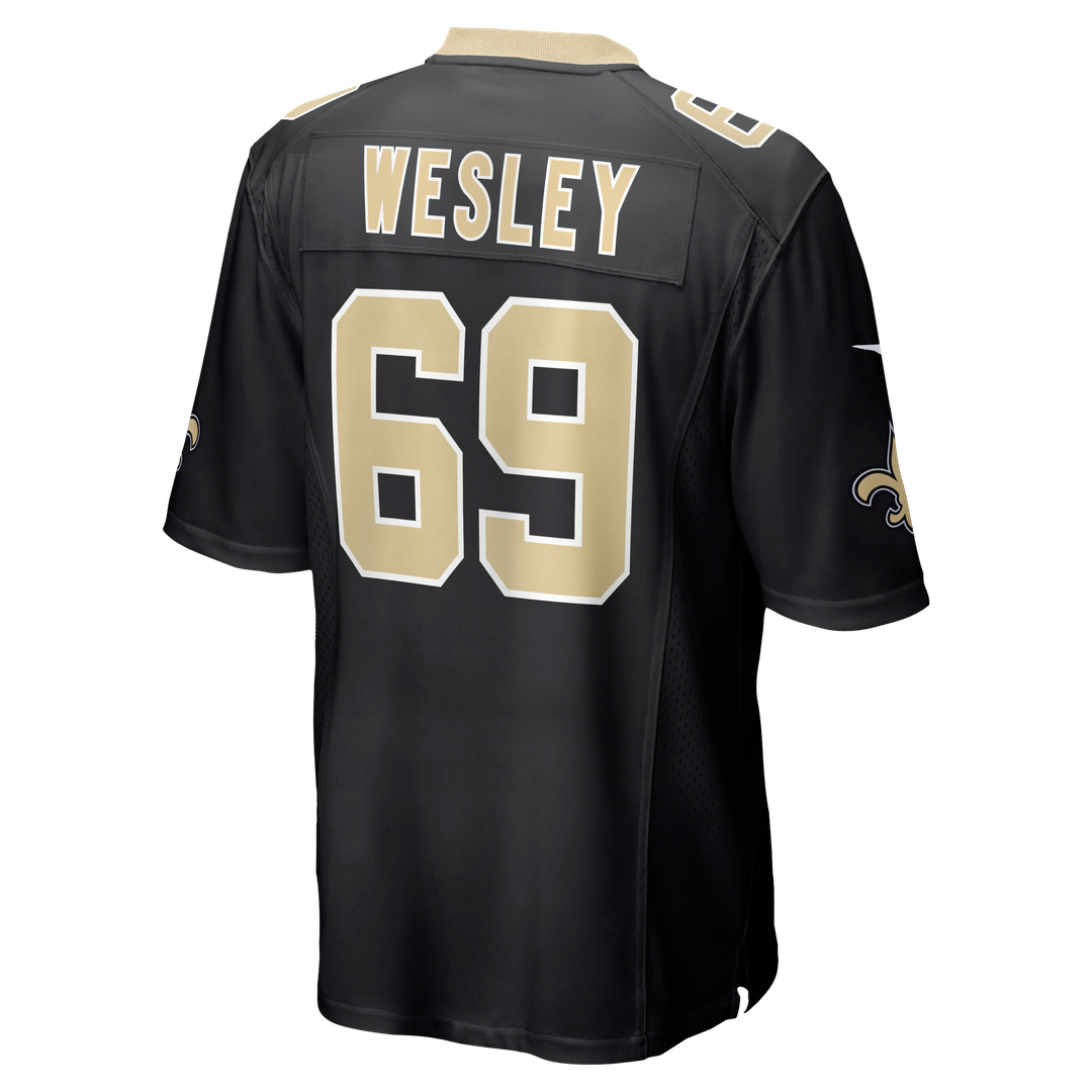 Barry Wesley New Orleans Saints Nike Team Game Jersey -  Black