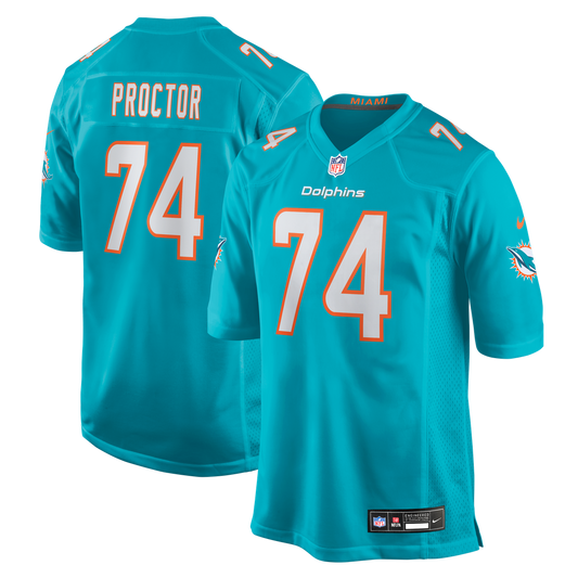 Kayden ProctorMiami Dolphins Nike 2026 NFL Draft First Round Pick No. 12 Team Game Jersey - Aqua