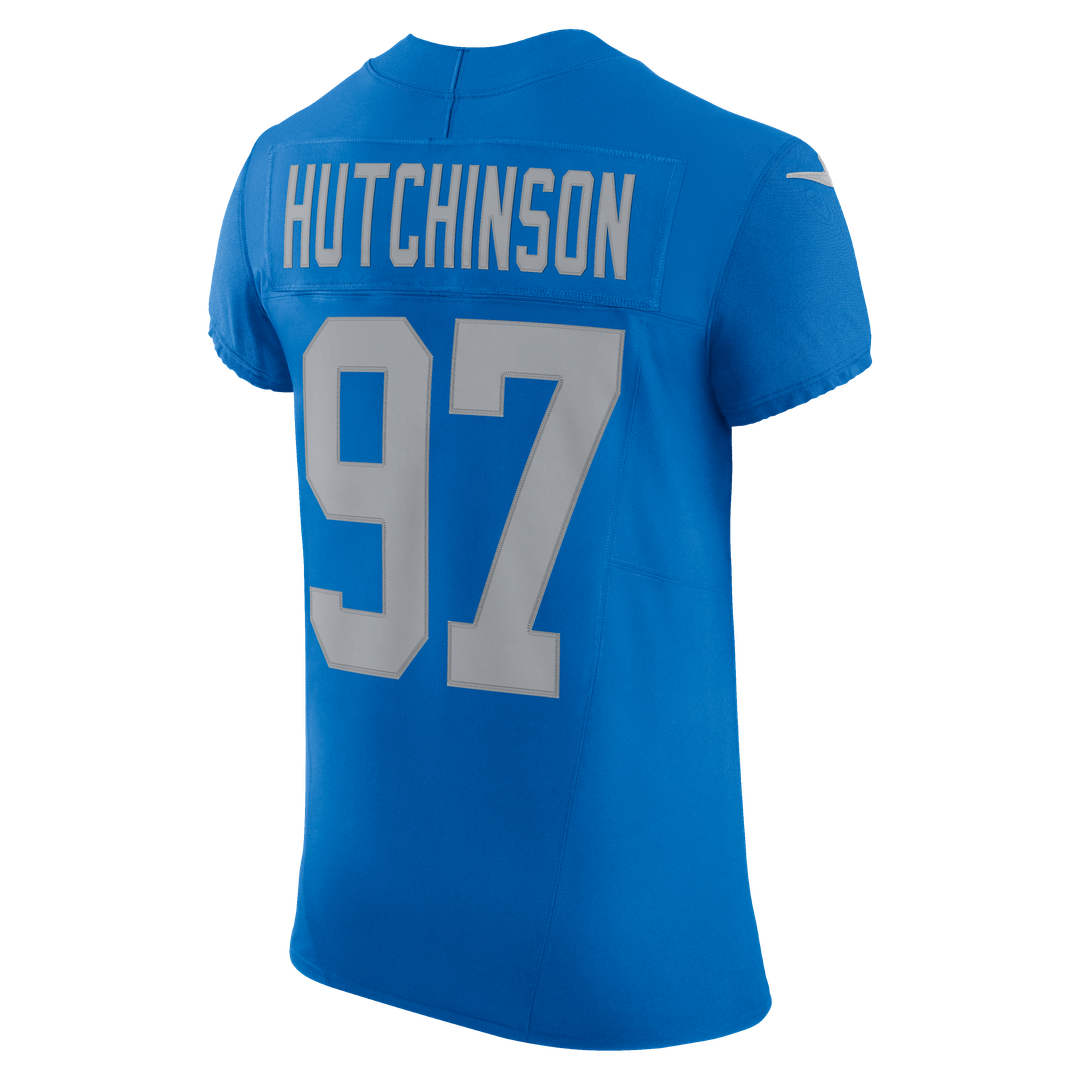 Aidan Hutchinson Detroit Lions Nike Alternate Vapor F.U.S.E. Elite Jersey - Blue