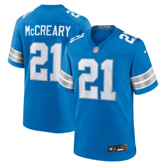 Roger McCreary Detroit Lions Nike Team Game Jersey -  Blue
