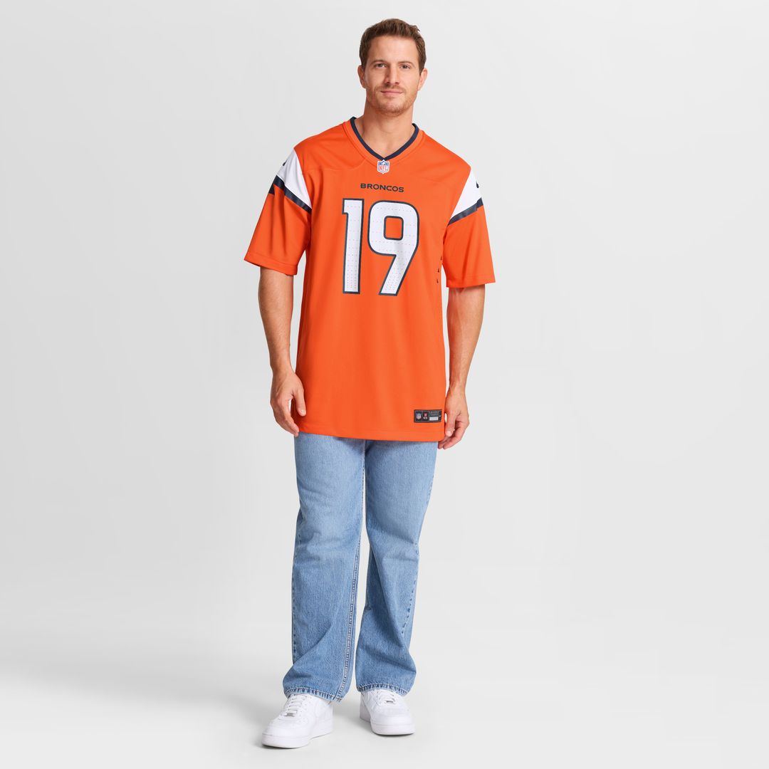 Marvin Mims Jr Denver Broncos Nike Team Game Jersey -  Orange