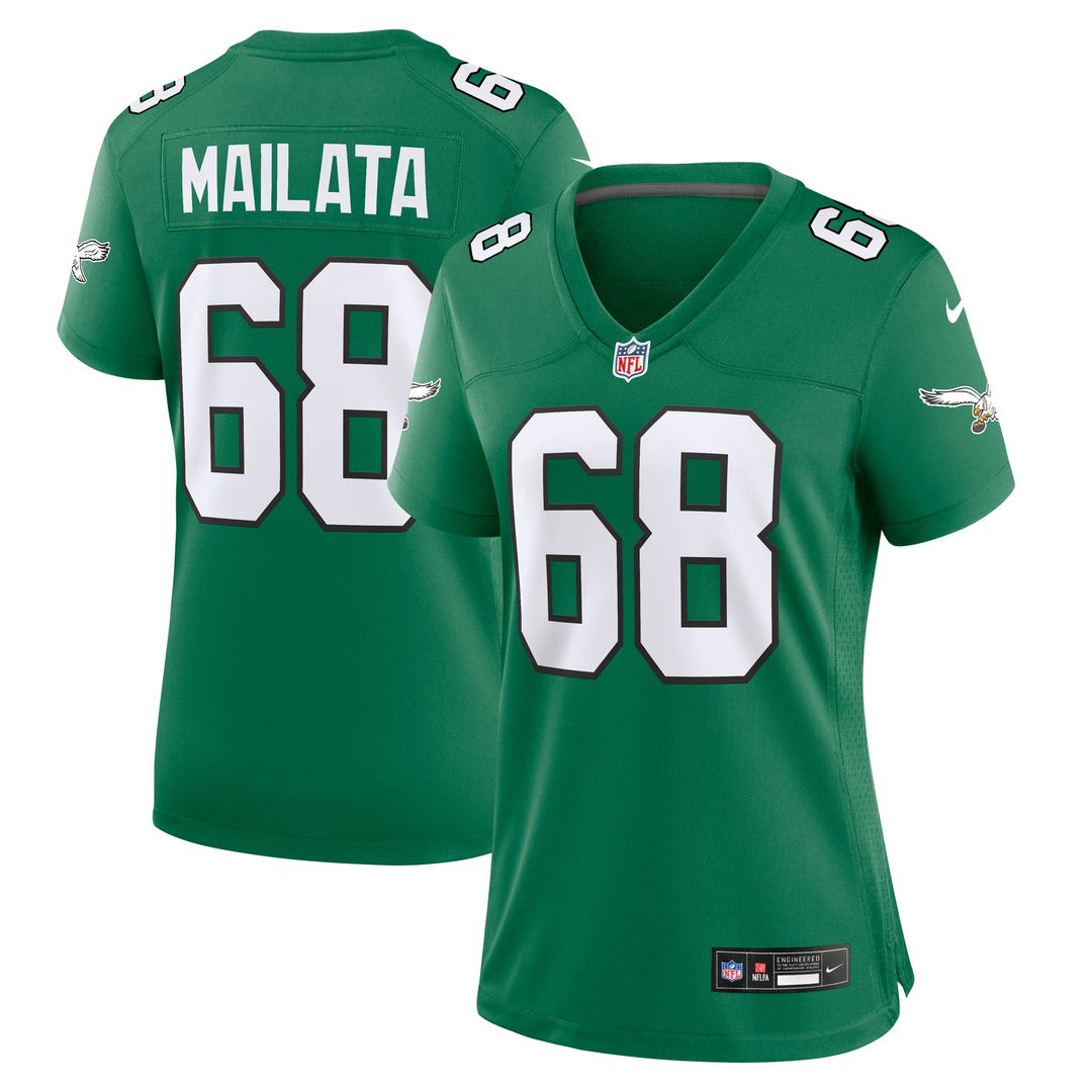 Jordan Mailata Philadelphia Eagles Nike Women's Team Game Jersey - Midnight Green