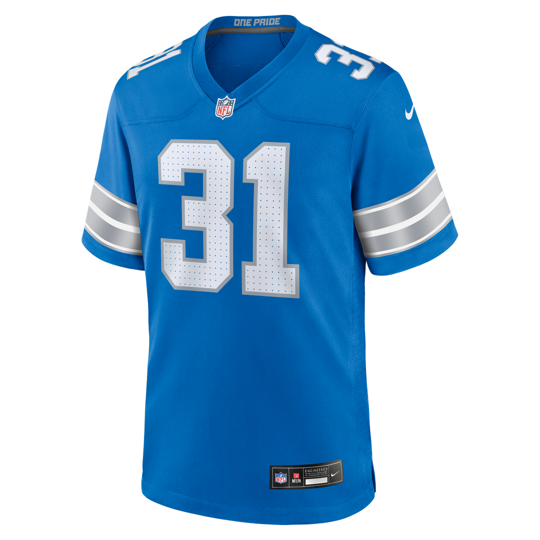 Kerby Joseph Detroit Lions Nike Team Game Jersey -  Blue