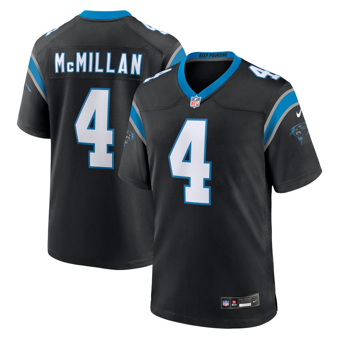 Tetairoa McMillan Carolina Panthers Nike Team Game Jersey - Black