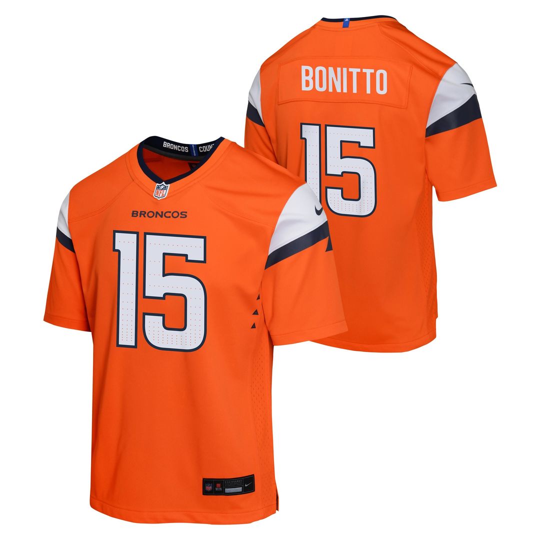 Nik Bonitto Denver Broncos Nike Youth Alternate Game Jersey - Orange