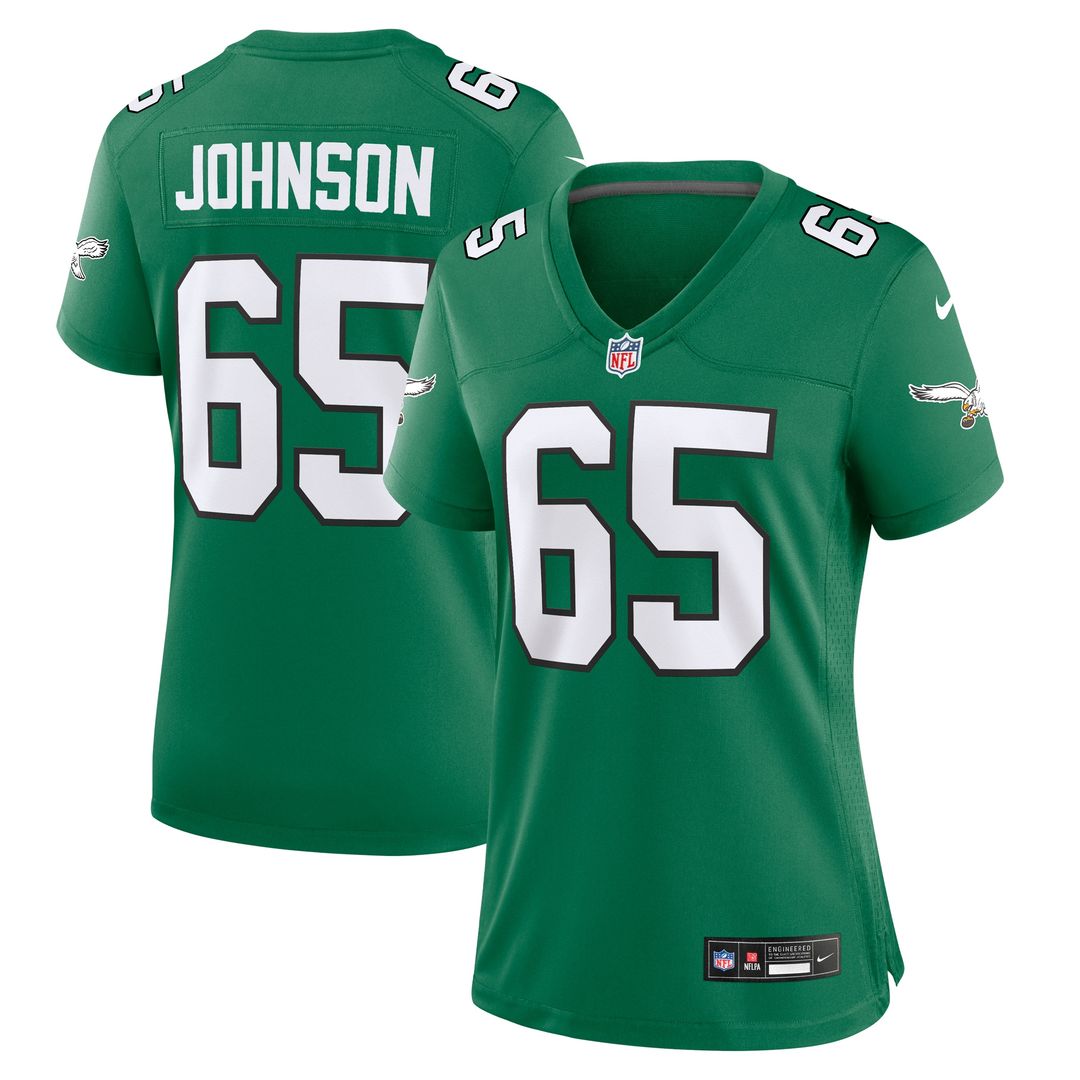 Lane Johnson Philadelphia Eagles Nike Women's Team Game Jersey - Midnight Green