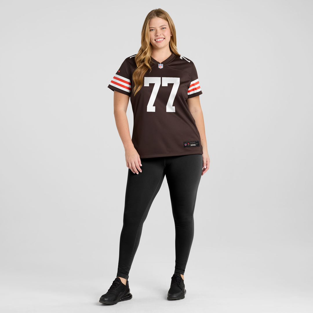 Zion Johnson Cleveland Browns Nike Women's Team Game Jersey -  Brown
