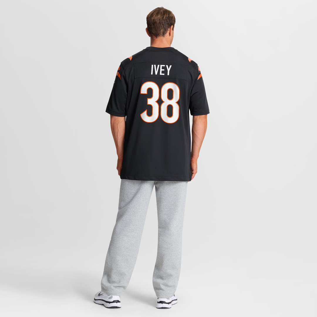 DJ Ivey Cincinnati Bengals Nike Team Game Jersey -  Black