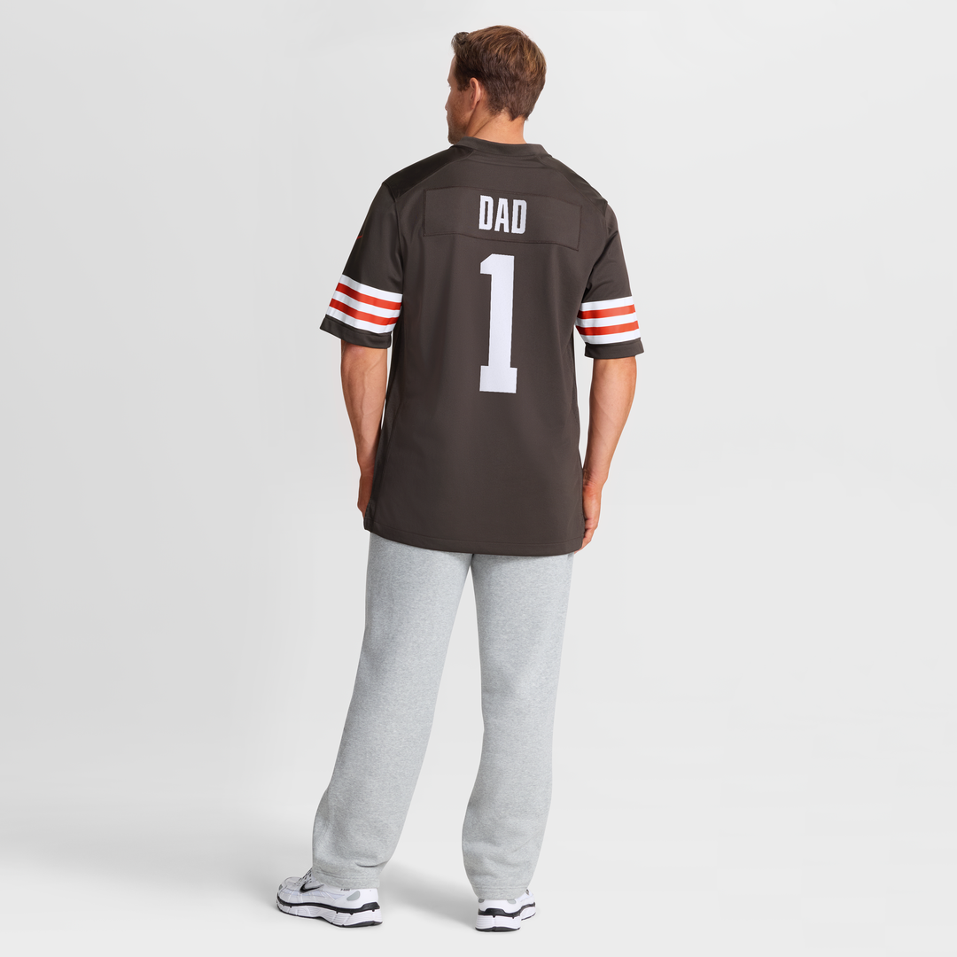 Number 1 Dad Cleveland Browns Nike Game Jersey - Brown