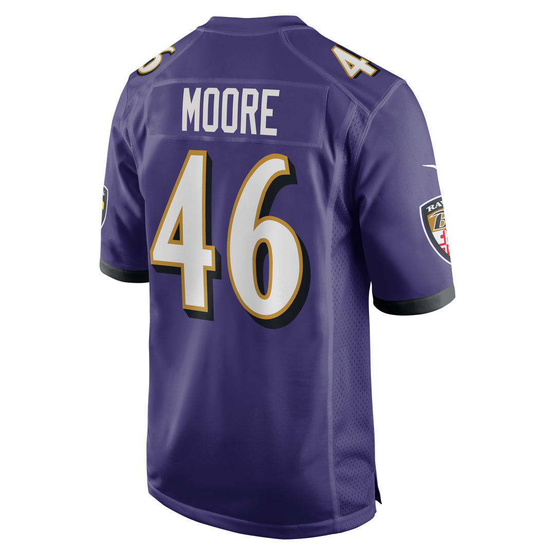 Nick Moore Baltimore Ravens Nike Game Jersey - Purple