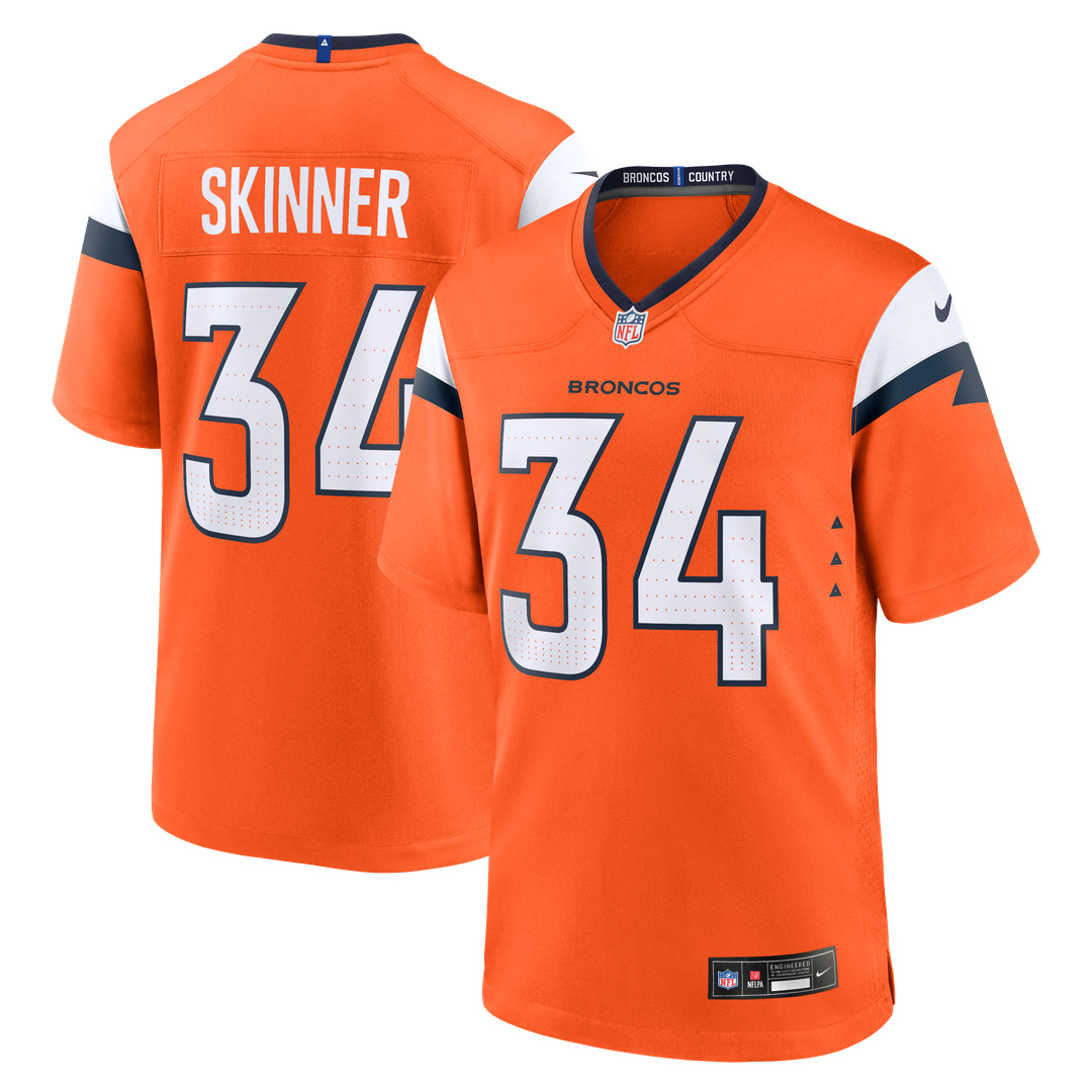 JL Skinner Denver Broncos Nike Team Game Jersey -  Orange