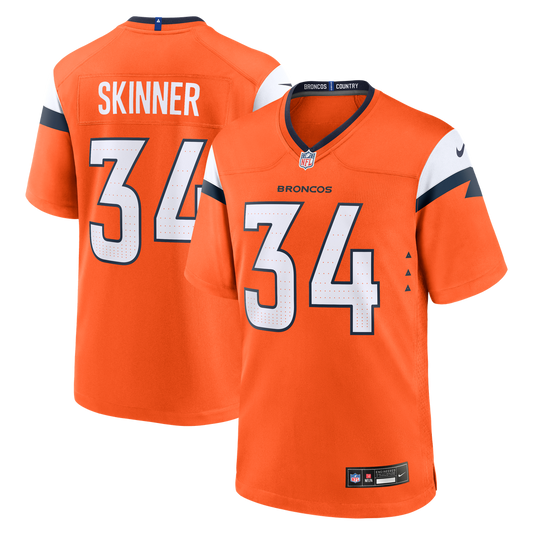JL Skinner Denver Broncos Nike Team Game Jersey -  Orange