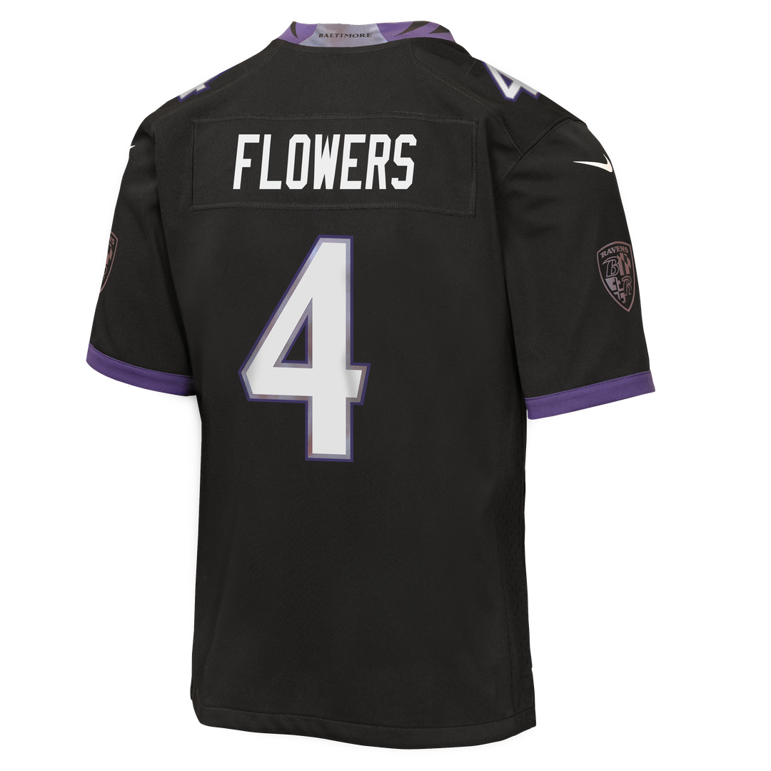 Zay Flowers Baltimore Ravens Nike Youth Game Jersey - Purple