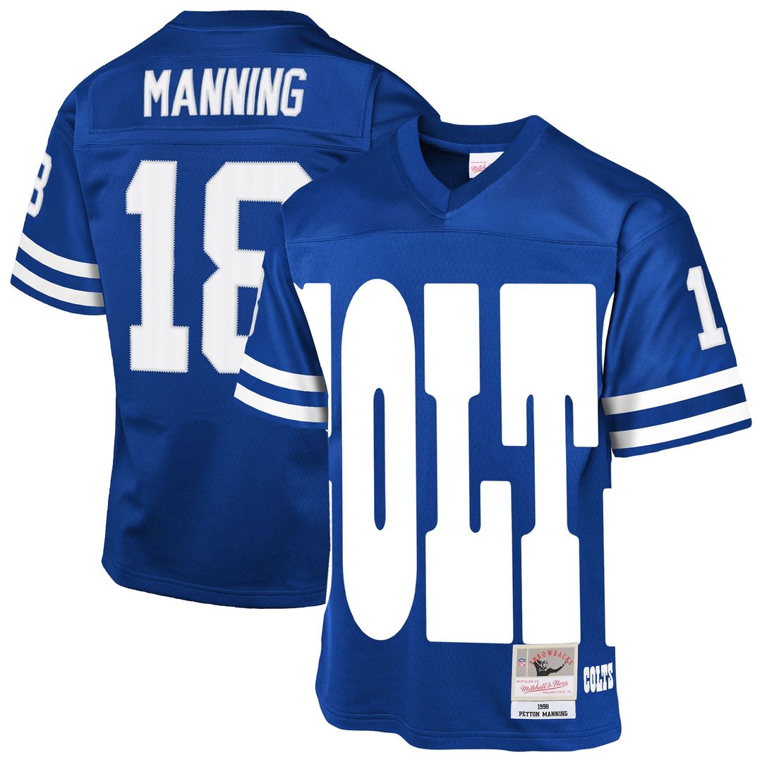 Peyton Manning Indianapolis Colts Mitchell & Ness Youth 1998 Throwback Fashion Jersey - Royal