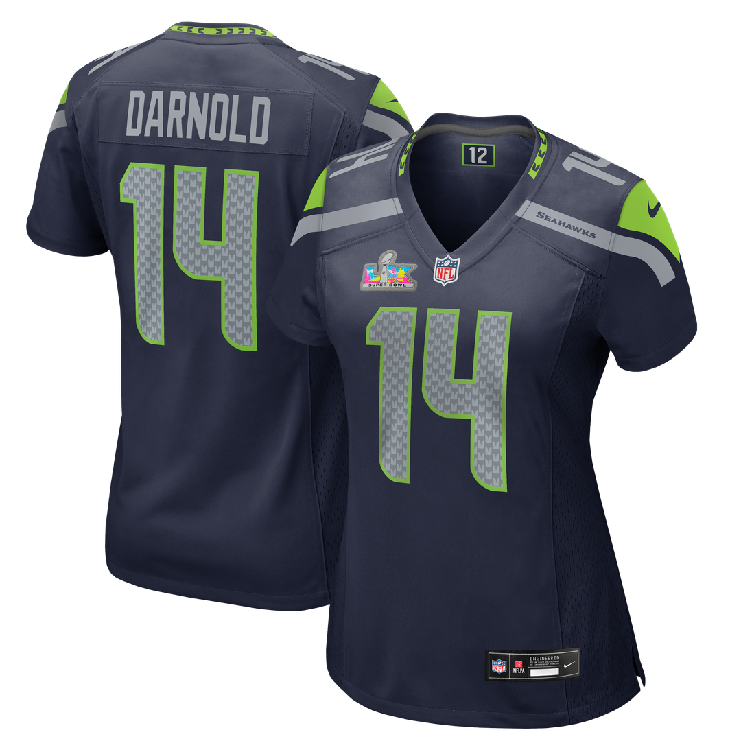 Sam Darnold Seattle Seahawks Nike Women's Super Bowl LX Patch Game Jersey - College Navy