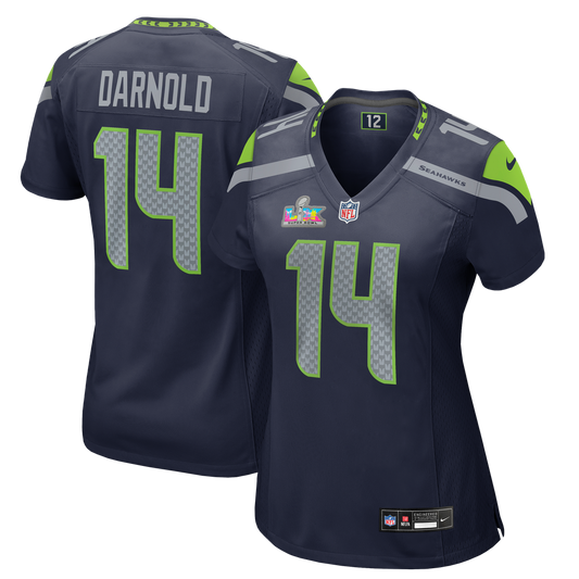 Sam Darnold Seattle Seahawks Nike Women's Super Bowl LX Patch Game Jersey - College Navy