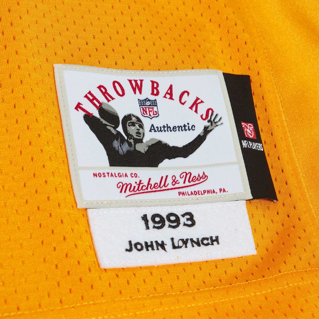John Lynch Tampa Bay Buccaneers 1993 Mitchell & Ness Authentic Throwback Retired Player Jersey - Orange