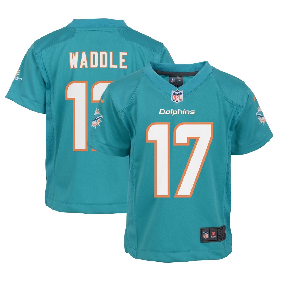 Jaylen Waddle Miami Dolphins Nike Infant Team  Player Game Jersey - Aqua