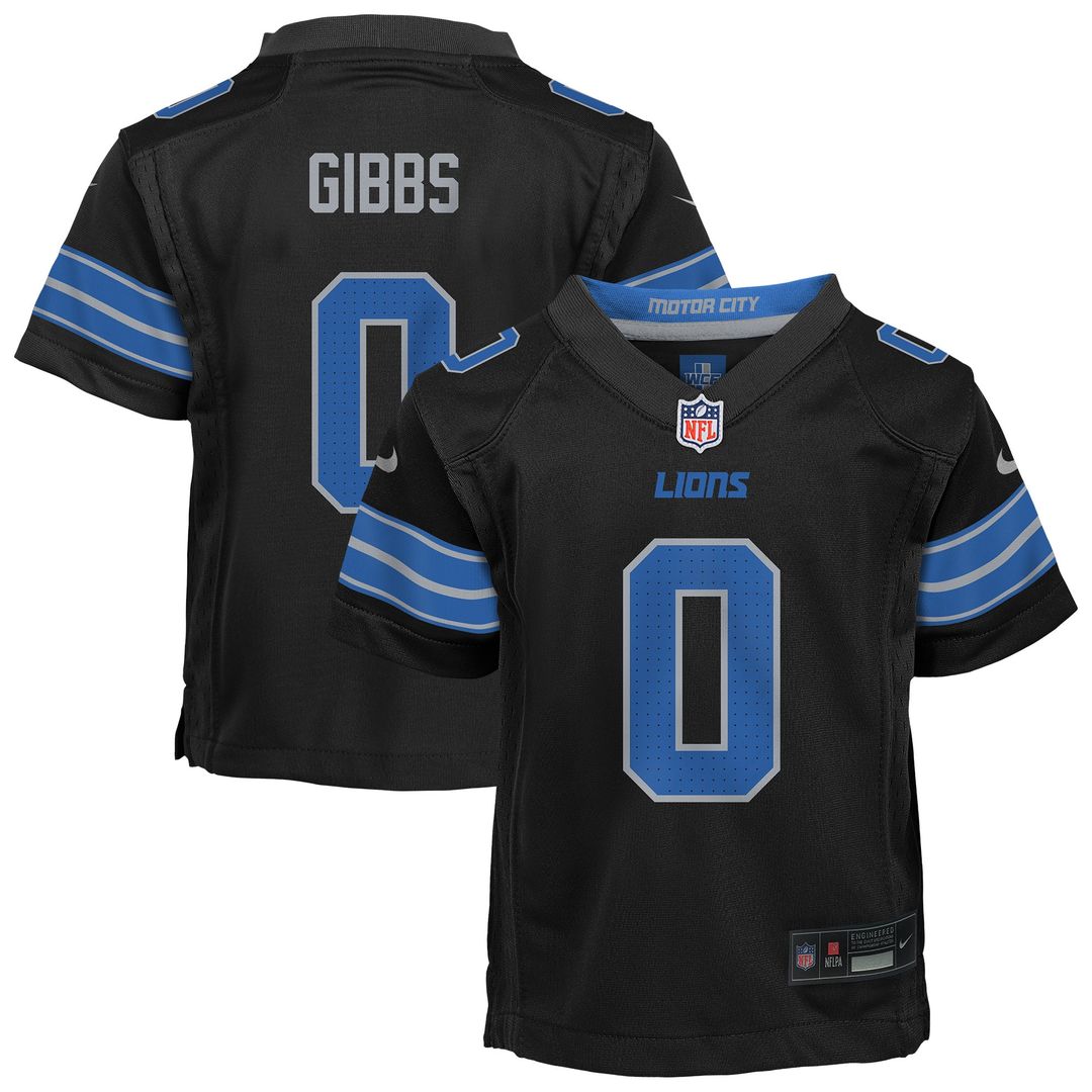 Jahmyr Gibbs Detroit Lions Nike Preschool Alternate Game Jersey - Black