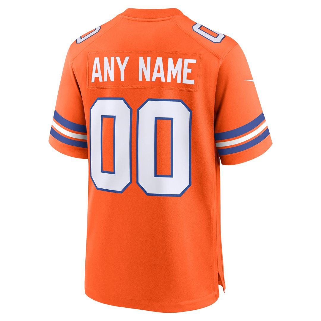 Denver Broncos Nike Mile High Collection 1977 Throwback Custom Game Jersey - Orange