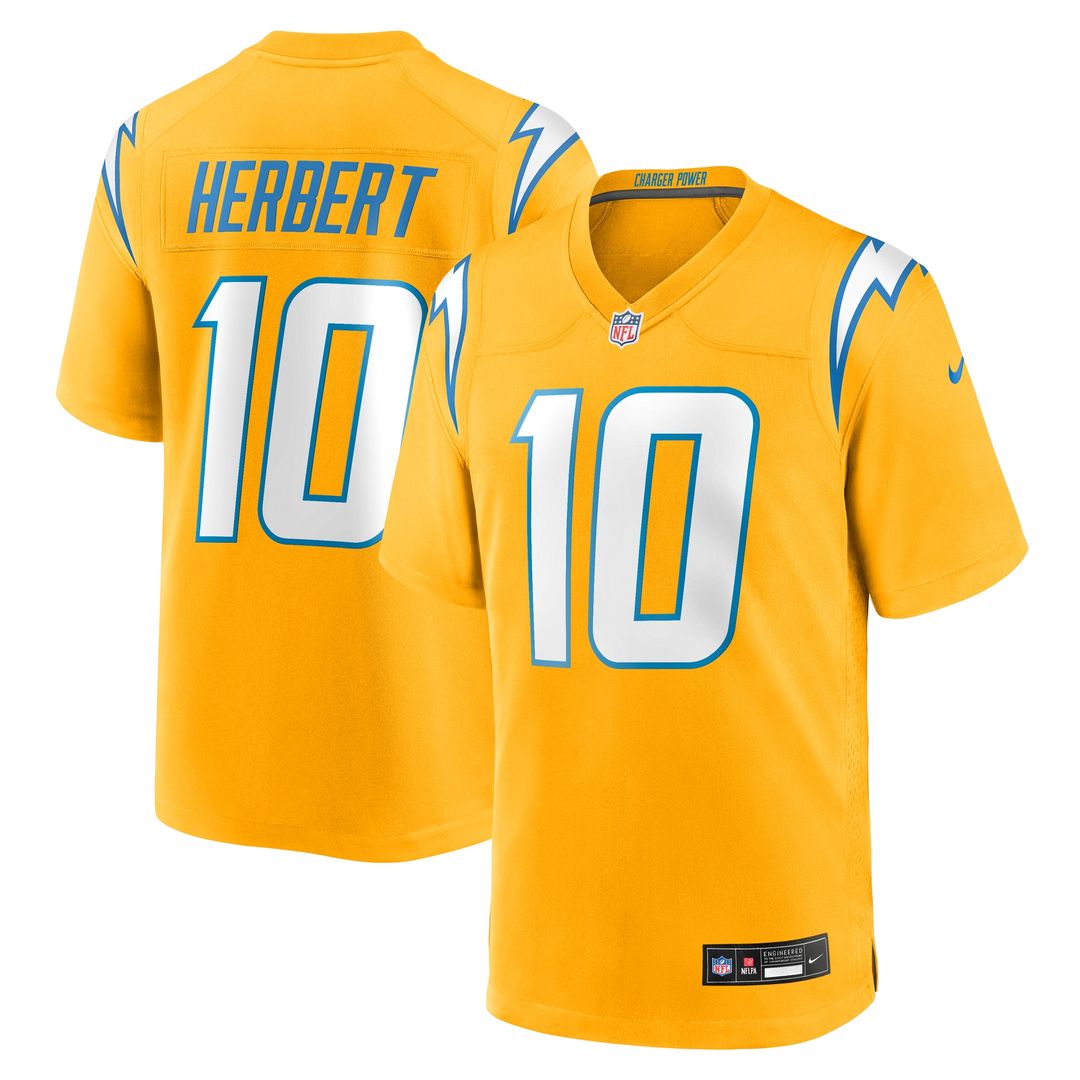 Justin Herbert Los Angeles Chargers Nike Player Game Jersey - Powder Blue