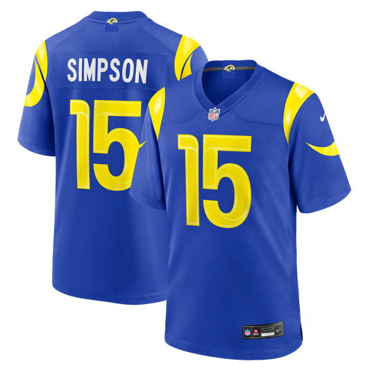 Ty Simpson Los Angeles Rams Nike 2026 NFL Draft First Round Pick No. 13 Team Game Jersey - Royal