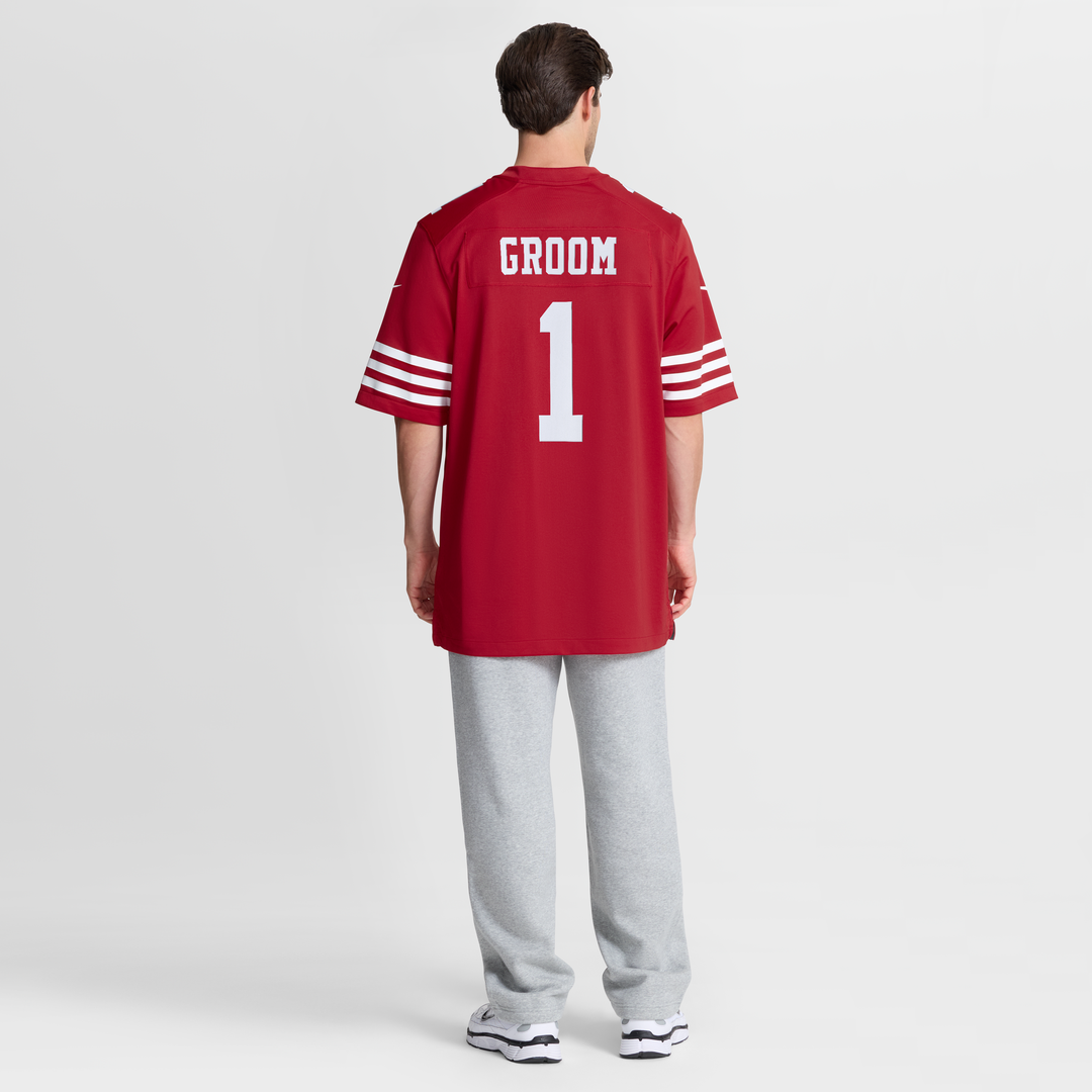 Number 1 Groom San Francisco 49ers Nike Game Jersey - Scarlet