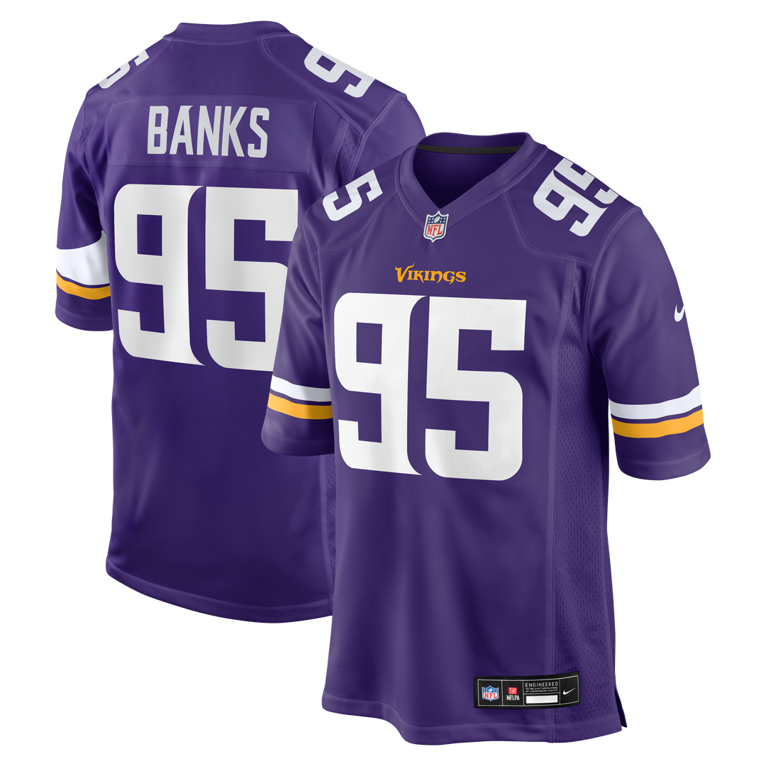 Caleb Banks Minnesota Vikings Nike 2026 NFL Draft First Round Pick No. 18 Team Game Jersey - Purple