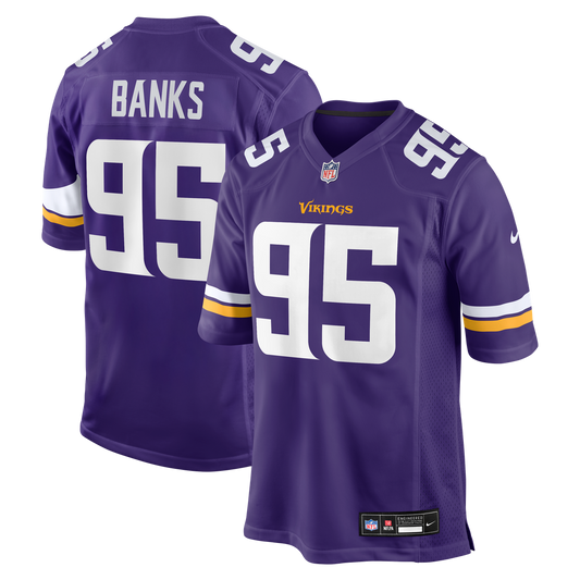 Caleb Banks Minnesota Vikings Nike 2026 NFL Draft First Round Pick No. 18 Team Game Jersey - Purple
