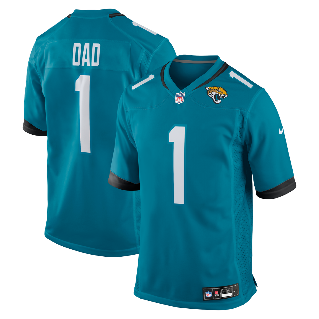 Number 1 Dad Jacksonville Jaguars Nike Game Jersey - Teal