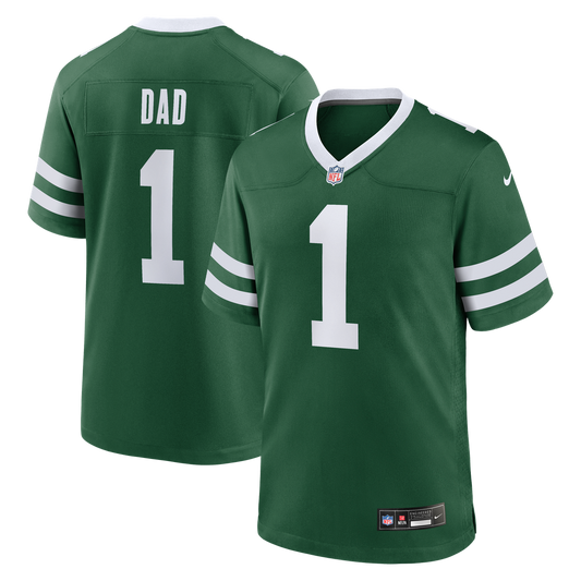 New York Jets Nike #1 Dad Game Jersey - Legacy Green