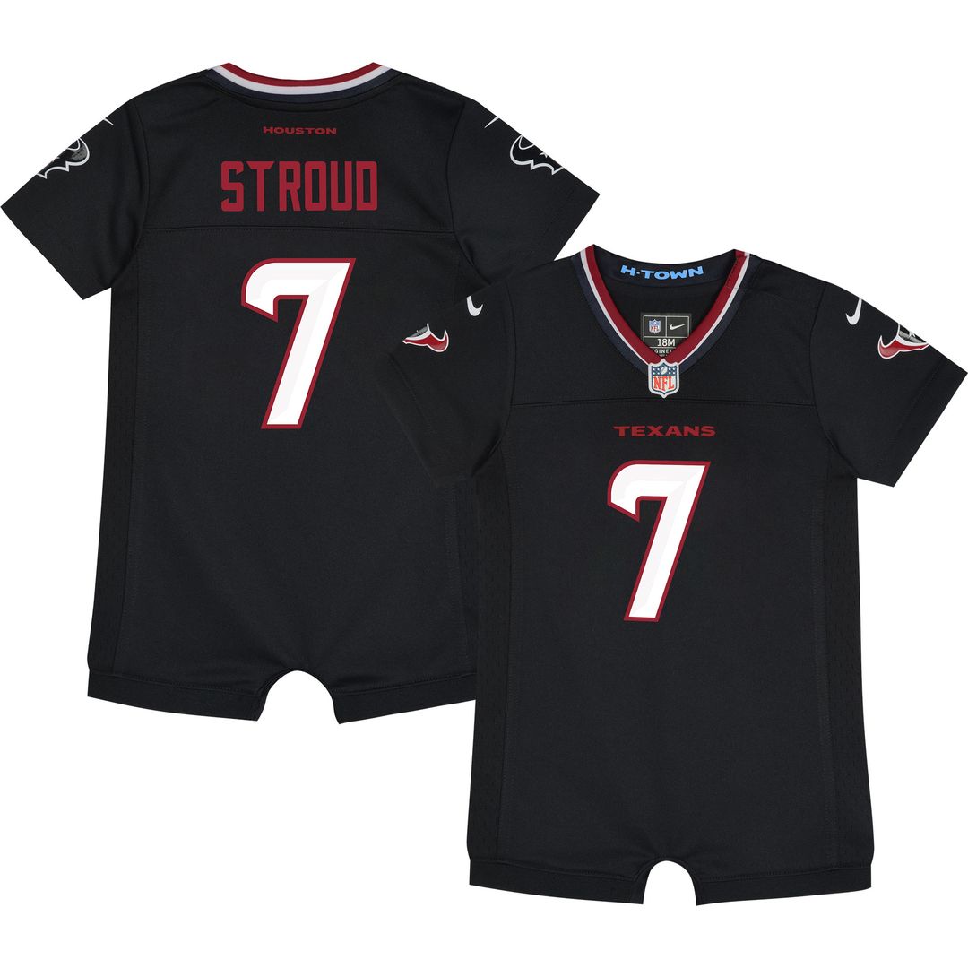 C.J. Stroud Houston Texans Nike Newborn & Infant Game Romper Jersey - Navy