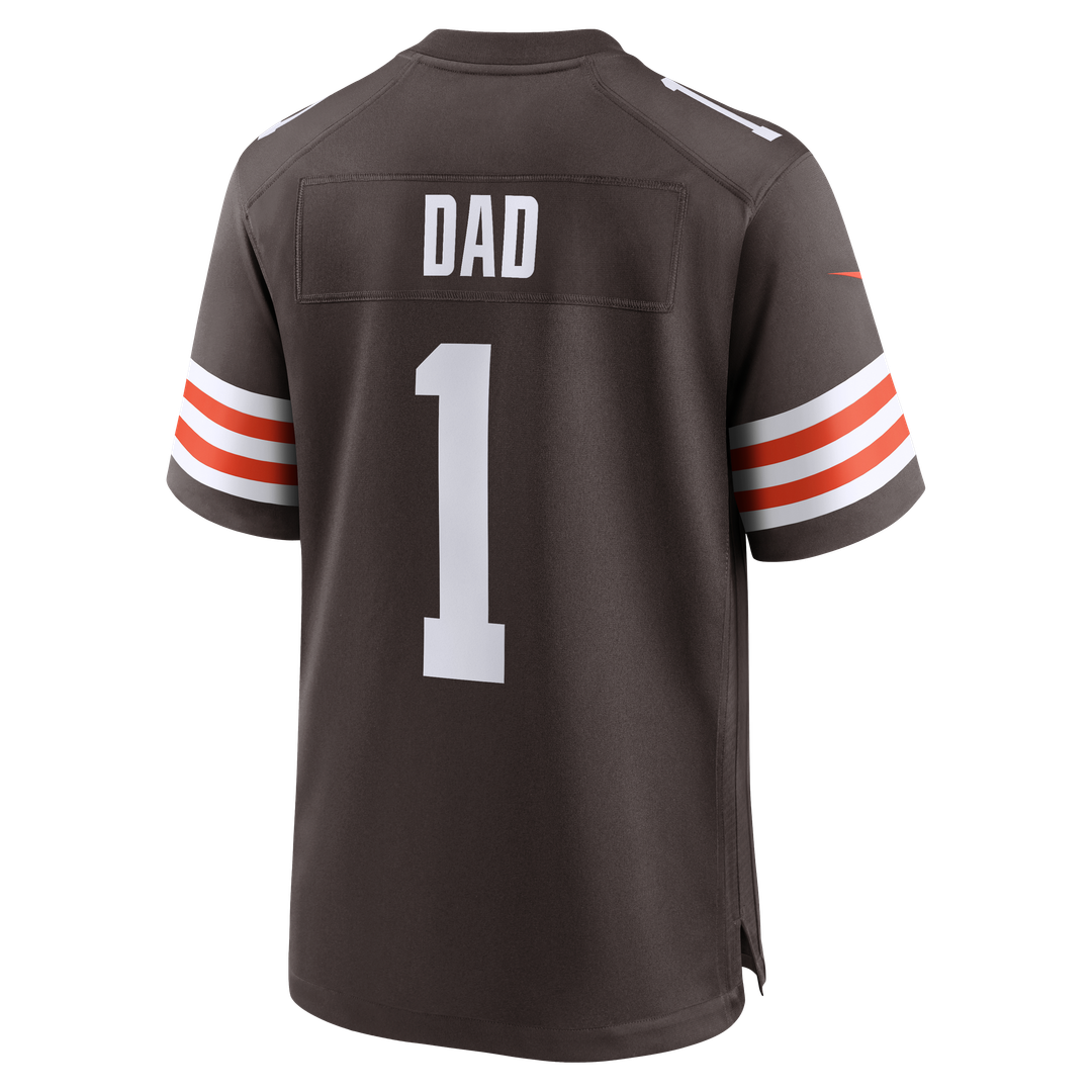 Number 1 Dad Cleveland Browns Nike Game Jersey - Brown