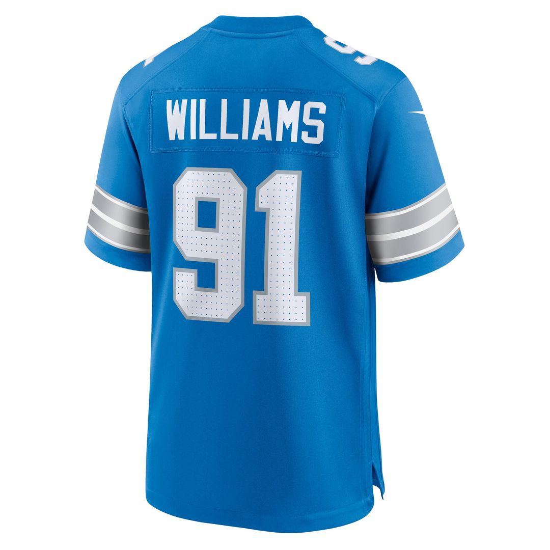 Tyleik Williams Detroit Lions Nike Team Game Jersey - Blue