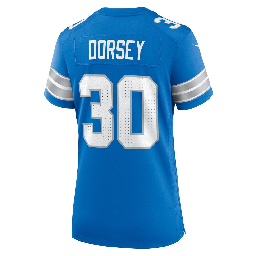 Khalil Dorsey Detroit Lions Nike Women's Team Game Jersey -  Blue