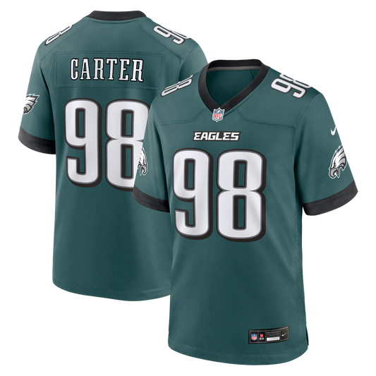 Jalen Carter Philadelphia Eagles Nike Team Game Jersey -  Midnight Green