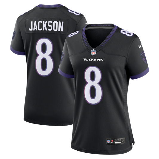 Lamar Jackson Baltimore Ravens Nike Women's Alternate Game Jersey - Black
