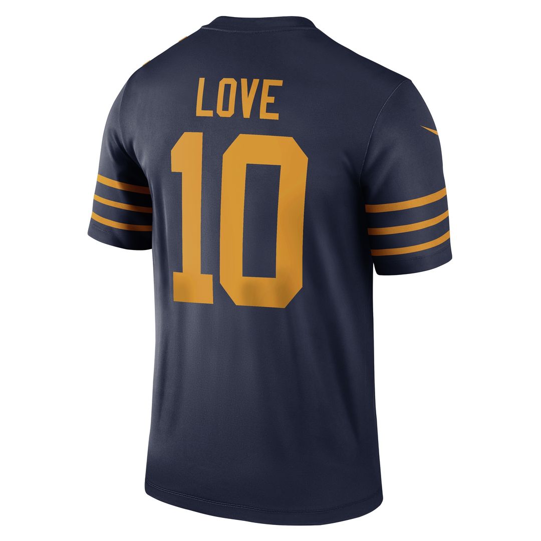 Jordan Love Green Bay Packers Nike The 1923 Classic Legend Player Dri-FIT Top - Navy