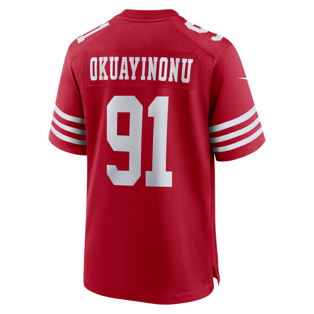 Sam Okuayinonu San Francisco 49ers Nike Team Game Jersey -  Scarlet