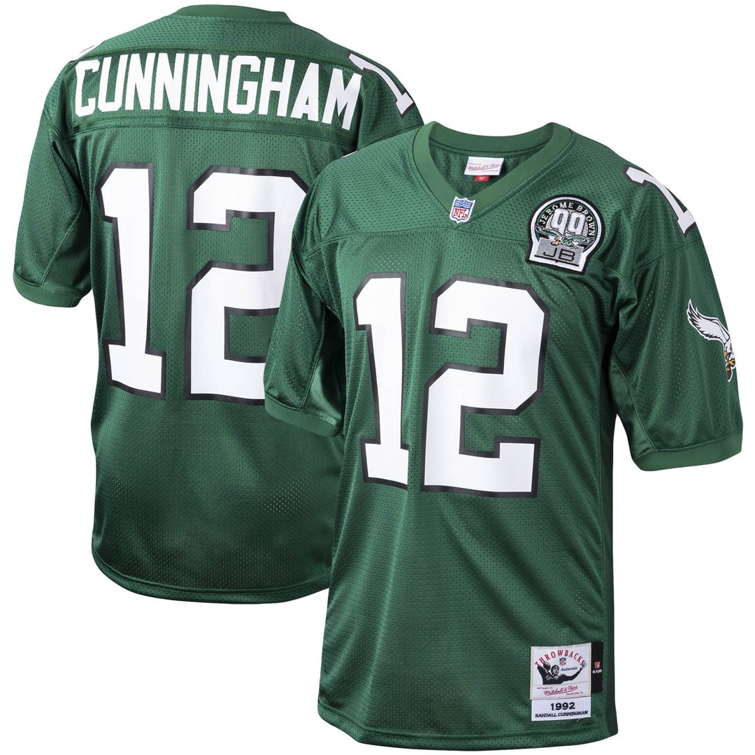 Randall Cunningham Philadelphia Eagles 1992 Mitchell & Ness Authentic Throwback Retired Player Jersey - Green