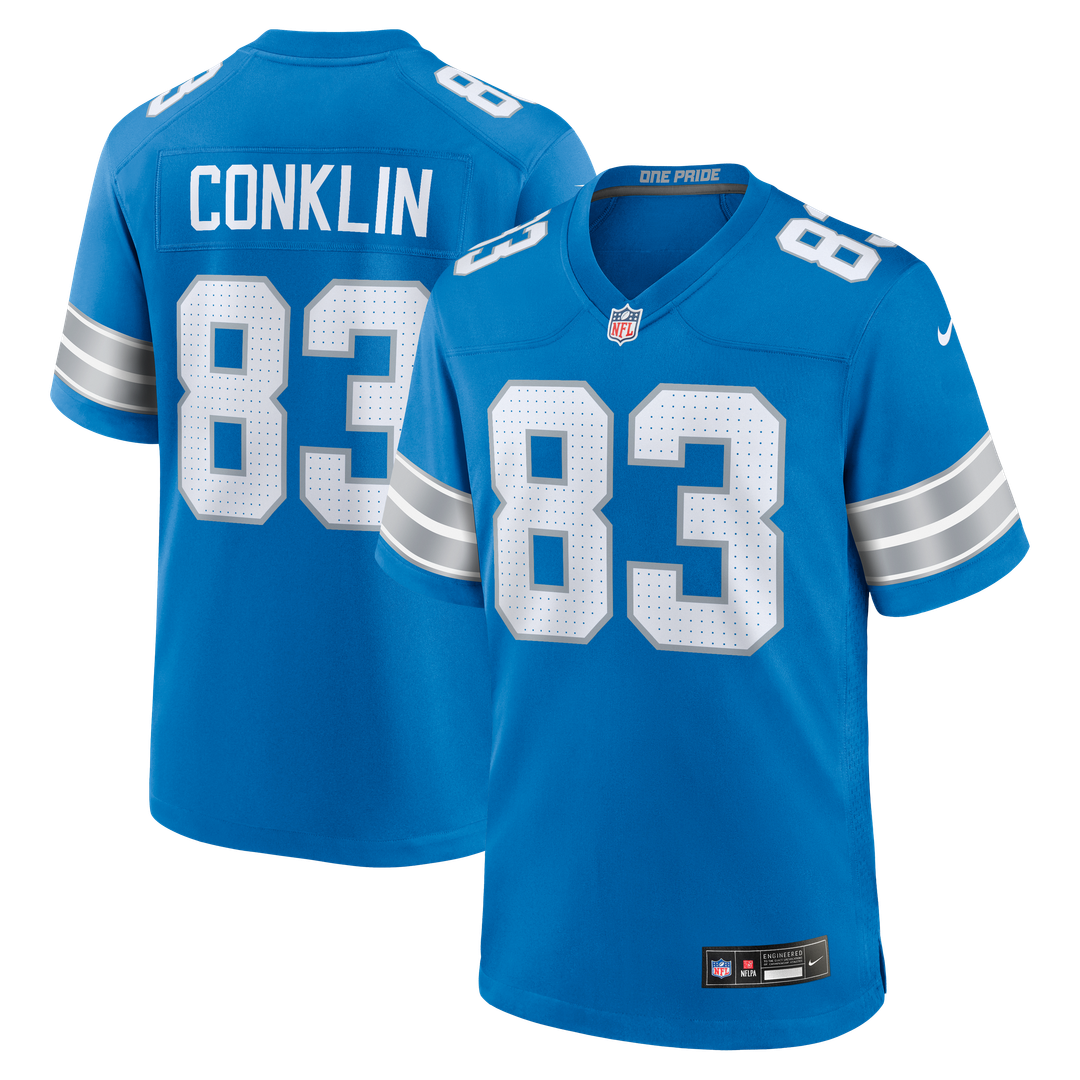 Tyler Conklin Detroit Lions Nike Team Game Jersey -  Blue