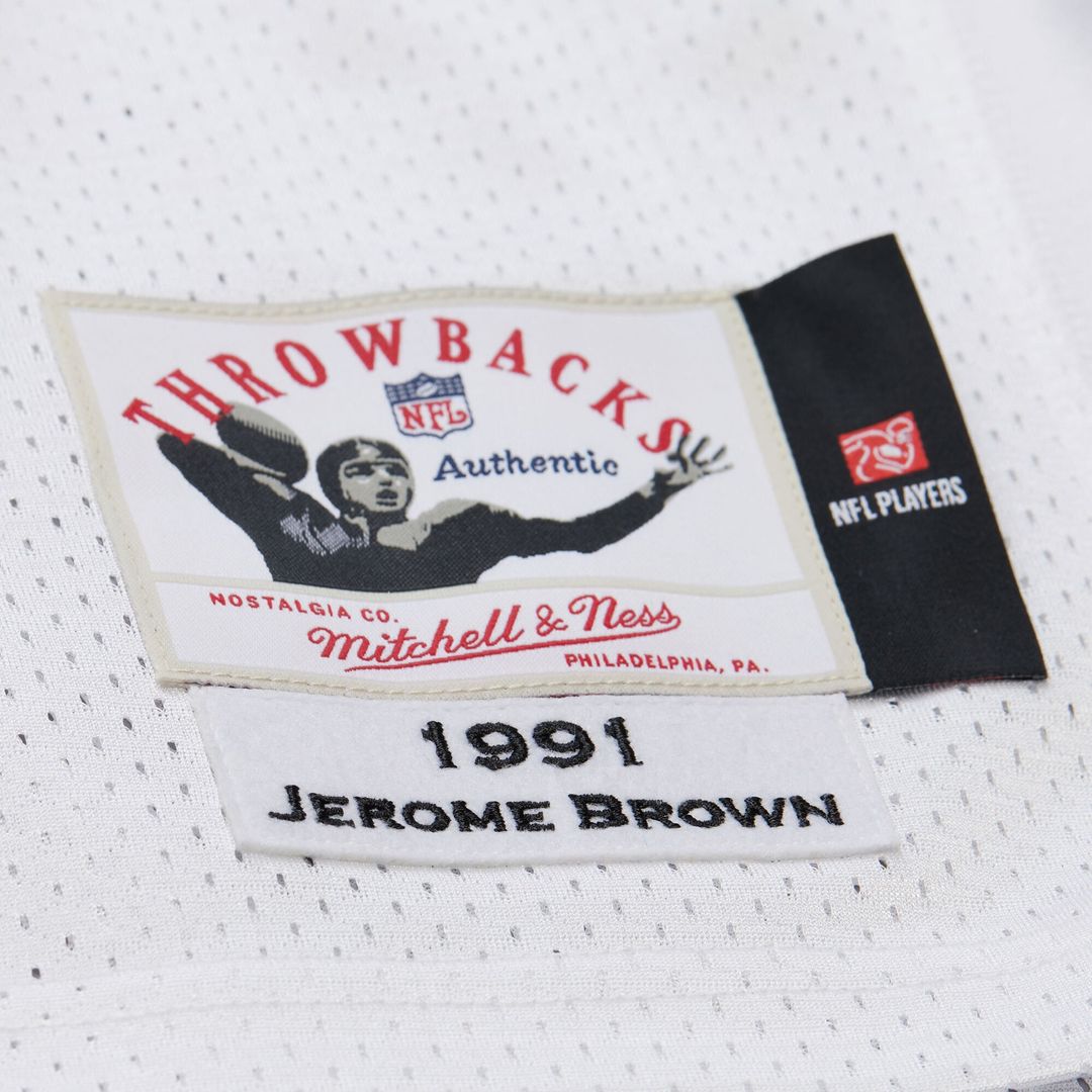 Jerome Brown Philadelphia Eagles Mitchell & Ness 1991 Authentic Throwback Retired Player Jersey - White