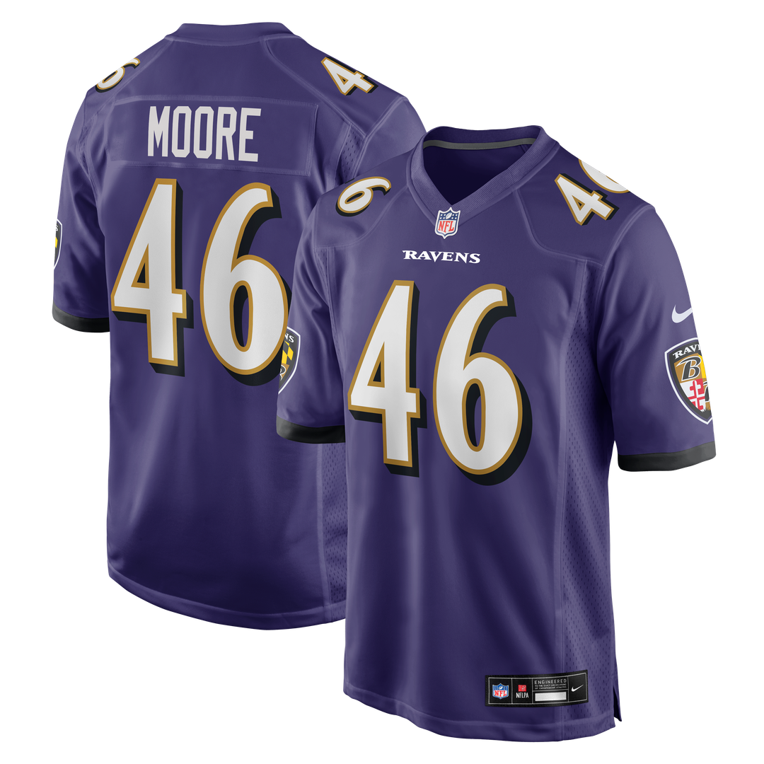 Nick Moore Baltimore Ravens Nike Game Jersey - Purple