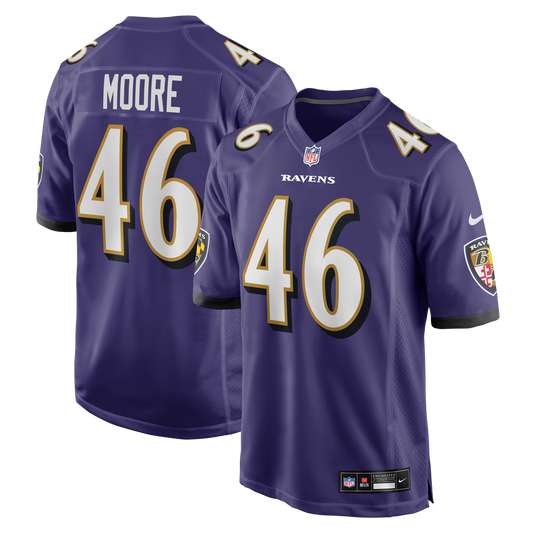 Nick Moore Baltimore Ravens Nike Game Jersey - Purple