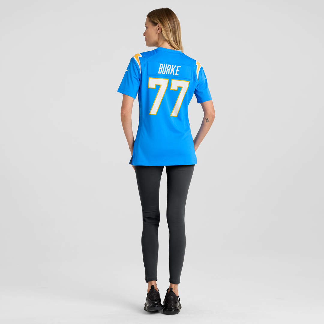 Travis Burke Los Angeles Chargers Nike Women's Team Game Jersey -  Powder Blue