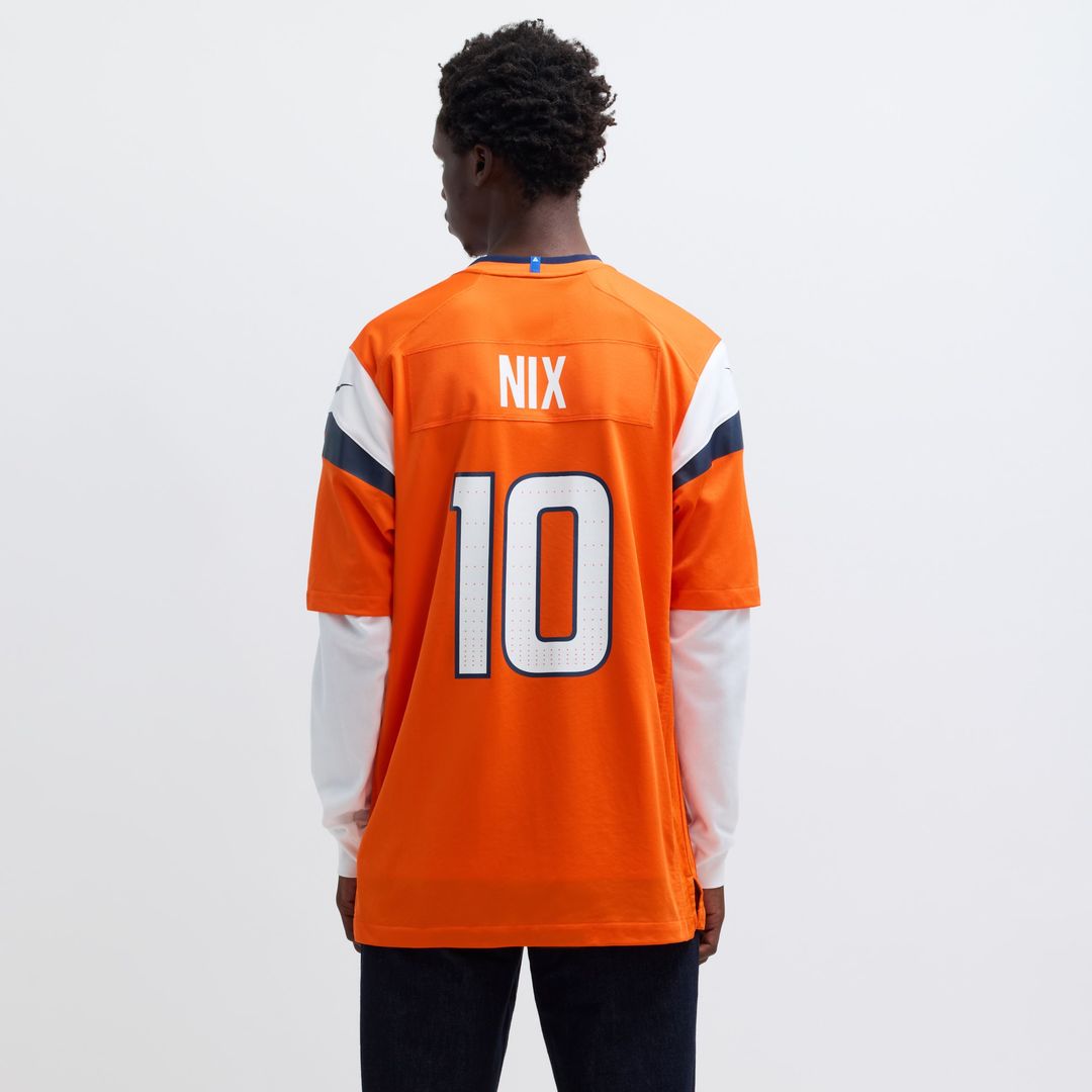 Bo Nix Denver Broncos Nike Alternate Game Jersey -  Navy