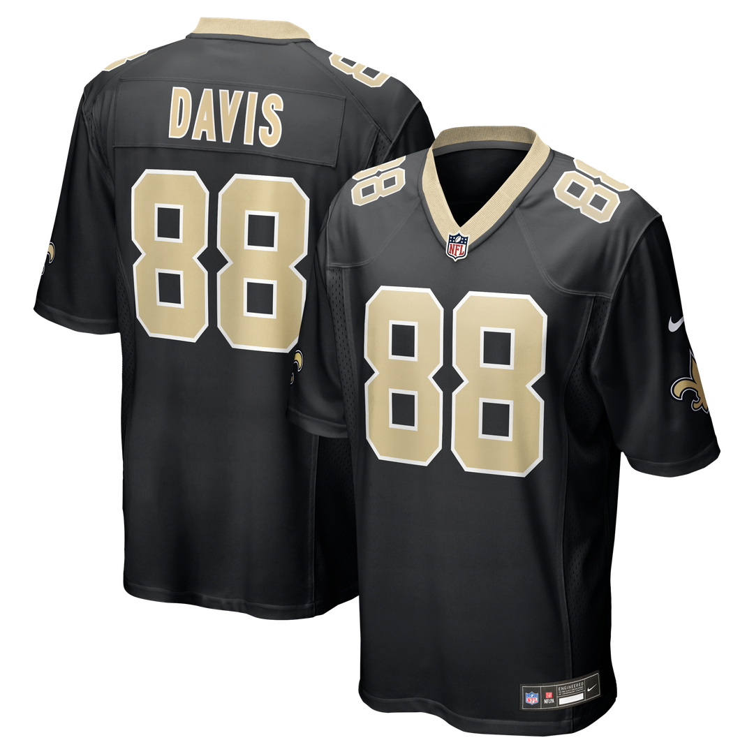 Shaquan Davis New Orleans Saints Nike  Game Jersey - Black