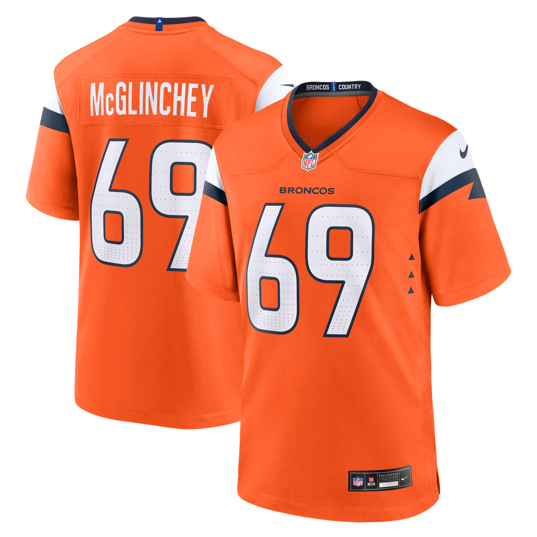 Mike McGlinchey Denver Broncos Nike Team Game Jersey -  Orange