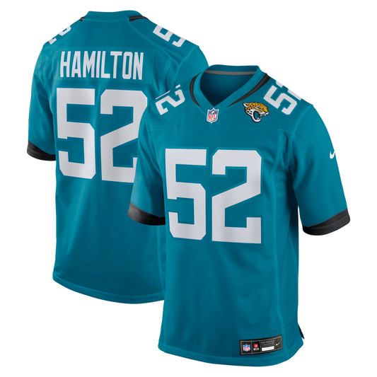 DaVon Hamilton Jacksonville Jaguars Nike Game Jersey - Teal